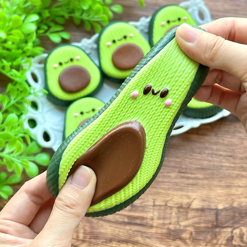 Avocado Food-grade Silicone Taba Squishy, Office Stress Relief Creamy - Image 4