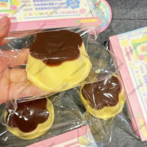 Strawberry Caramel Jelly Taba Squishy Soft Silicone Pudding Slow