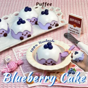 JC Blueberry Cake Food-grade Silicone Squishy Toy, Taba Squishy,