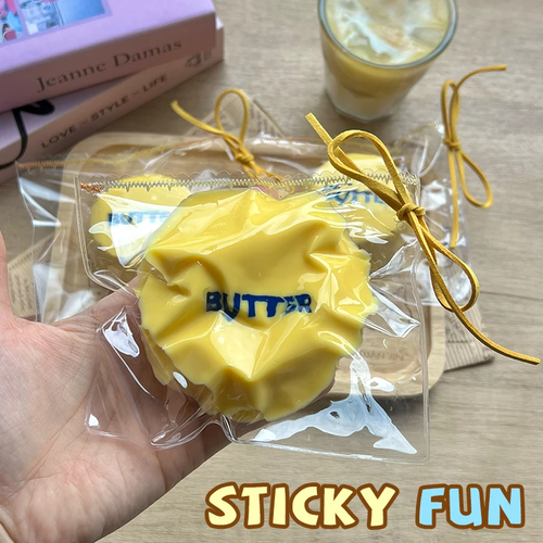 Butter Pudding Food-grade Silicone Taba Squishy, Office Stress Relief - Image 4