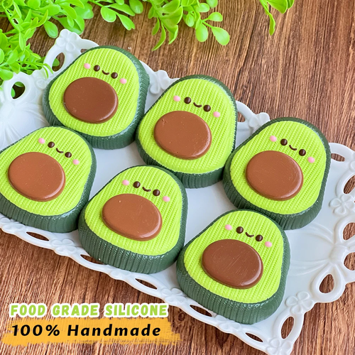 Avocado Food-grade Silicone Taba Squishy, Office Stress Relief Creamy