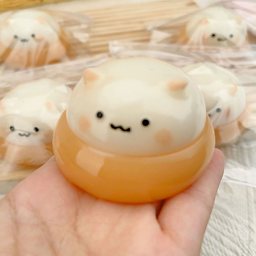 Cat Mochi Taba Squishy Fidget Toy Cute Cat Hamster Silicone Slow - Image 3