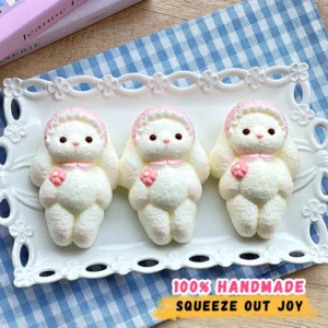 Puffy Bunny Food-grade Silicone Taba Squishy, Office Stress Relief