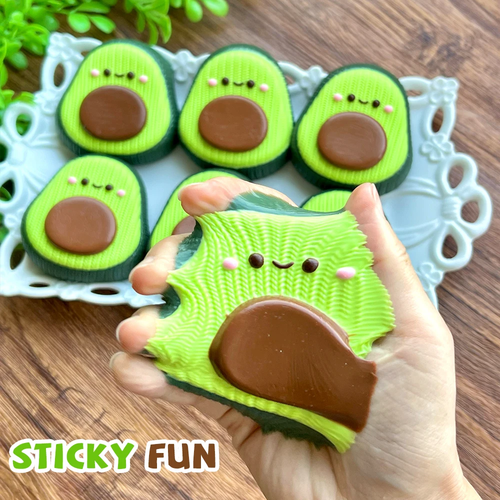 Avocado Food-grade Silicone Taba Squishy, Office Stress Relief Creamy - Image 3